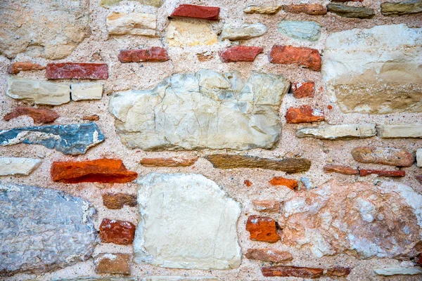 Alte Mittelalterliche Steinmauer Textur Hintergrund Das Konzept Der Architektur Und — Stockfoto
