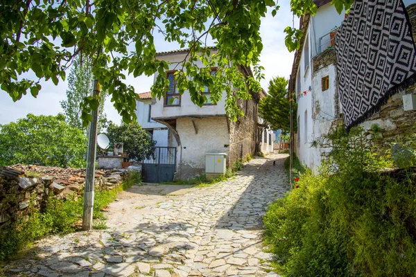 Calles Estrechas Una Ciudad Turca Día Soleado Verano Con Casas — Foto de Stock