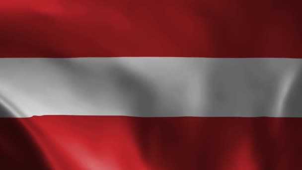 Bandeira Áustria Voando Vento Conceito Patriotismo Amor País — Vídeo de Stock