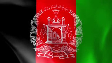 Afganistan bayrağı rüzgarda dalgalanıyor. Vatanseverlik ve vatan sevgisi kavramı.