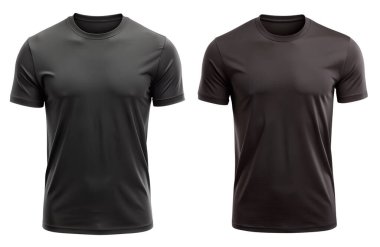 Siyah, boş tişört şablonu. Görünmez bir mankenin doğal şekli. Parmak izi tasarımın için..