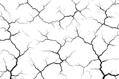 Beyaz arka planda geniş çatlaklar var. Tasarım için dokuyu çatlatır.