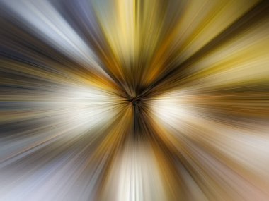 Soyut arkaplan. radyal patlama, ışık hızı, enerjik parlayan patlama, fraktal desen altın, gümüş, krem, kapalı beyaz, kahverengi, parlak renk değişimi