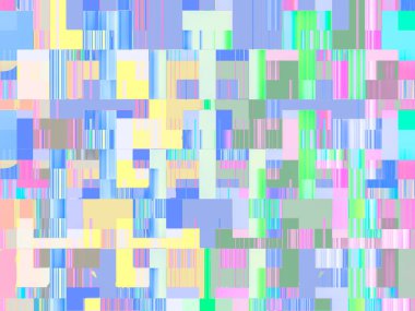 soyut 3d arkaplan, dikdörtgen kare şekiller arkaplan tam ve çizgili parlak pastel renkler, tetris tarzı