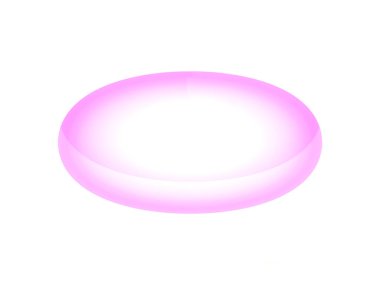 Soyut gradyan 3d daire şekli, beyaz arkaplanda. Disk optiği. yüksek açı görünümü