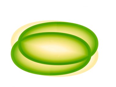 çoklu 3d oval elips katmanlı, gradyan parlak yeşil ve sarı pastel gradyan beyaz arkaplan. disk optiği, boşluğu kopyala