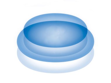 soyut çoklu dairesel halka şekil yığını kapak kapağı ile, beyaz arkaplan üzerinde kalın çizgi, mavi gölgeler, 3d etkisi, kopyalama alanı, yüksek açı görünümü