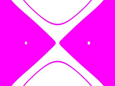 Pembe ve beyaz arka plan. Simetrik geometrik üçgen şekilleri. Dikey beyaz ve kıvrımlı çizgi. Yatay pembe ve beyaz nokta. taze ve eğlenceli.