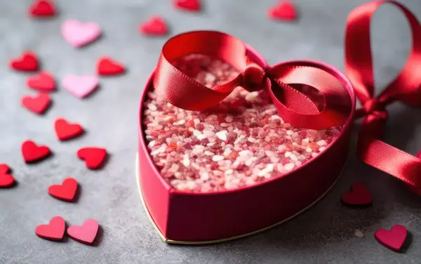 Mini Red Hearts Background Concept Love Card Concept Valentine Generative — Stock Photo, Image