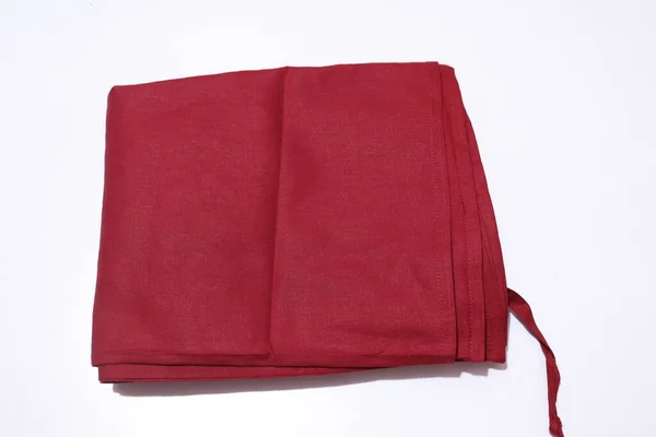 Röd Traditionell Saree Isolerad Vit Bakgrund — Stockfoto