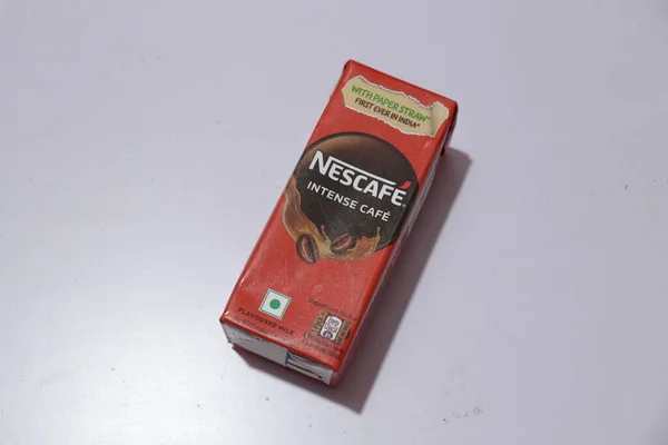 Top Uitzicht Nescafe Drankje Originele Verpakking — Stockfoto