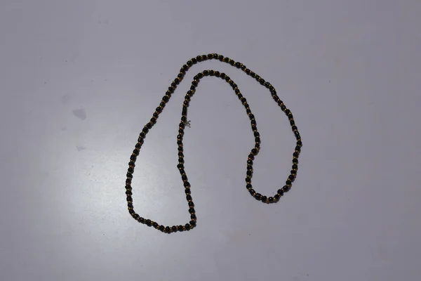 Ethnische Traditionelle Schwarze Perlenkette Für Frauen — Stockfoto