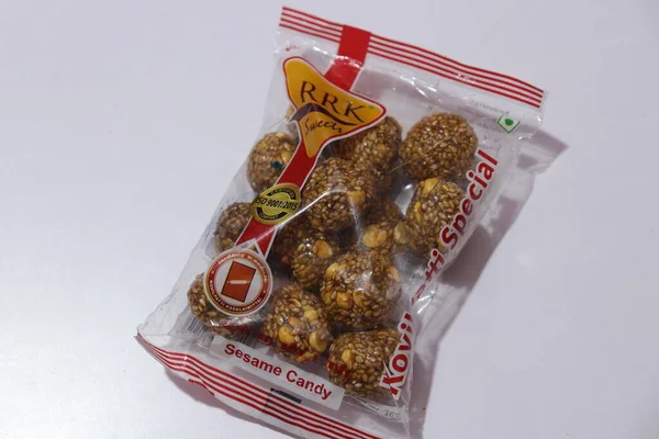 Ladoo Mungfali Cacahuete Dulce Indio Laddo Laddu Cacahuete Elaborado Con — Foto de Stock