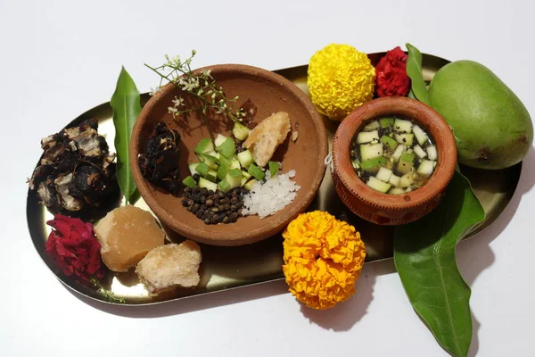 stock image Ugadi telugu new year andhrula pachadi.