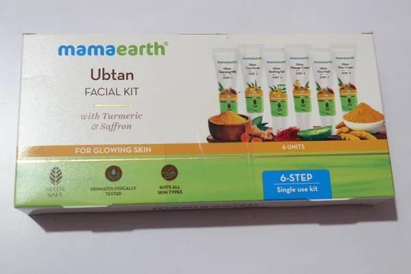 Ubtan Facial Kit Turmeric Vitamins Isolated White Background Hyderabad Telangana — Φωτογραφία Αρχείου