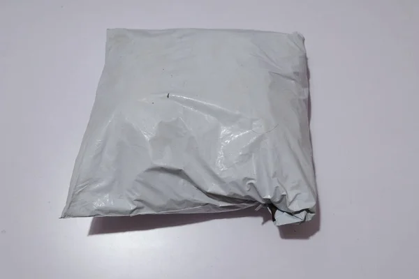 Πλαστική Τσάντα Για Αποθήκευση Απομονωμένη Λευκό Φόντο — Φωτογραφία Αρχείου