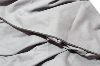 Siyah Banyo Havlusu Beyaz Arkaplanda İzole Edildi