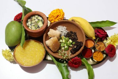Ugadi Telugu Yeni Yıl ve hrula Pachadi