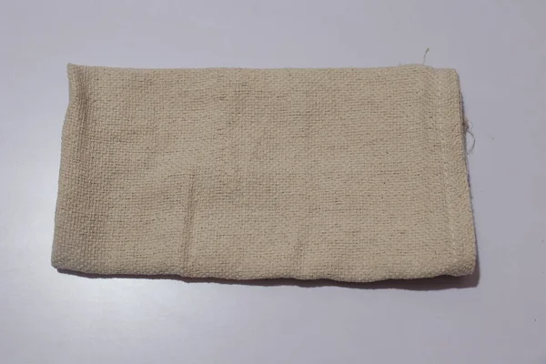 Asciugamano Cotone Isolato Sfondo Bianco — Foto Stock