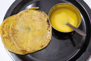 Hint özel yemeği Bobbatlu veya Bhakshalu Ugadi festivali için bir telugu tatlısı