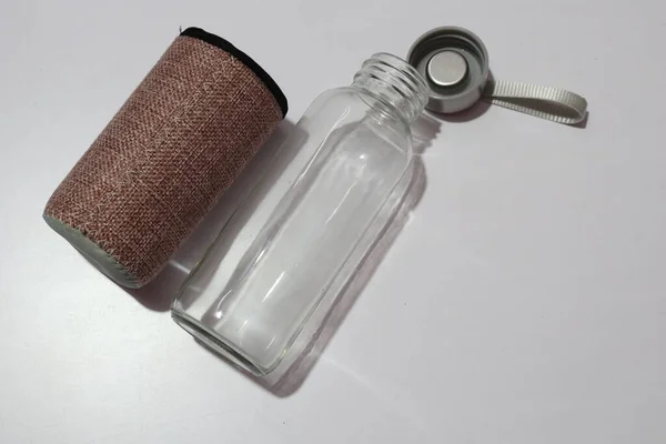 Пустая Прозрачная Стеклянная Бутылка Напитков Пластиковая Бутылка — стоковое фото