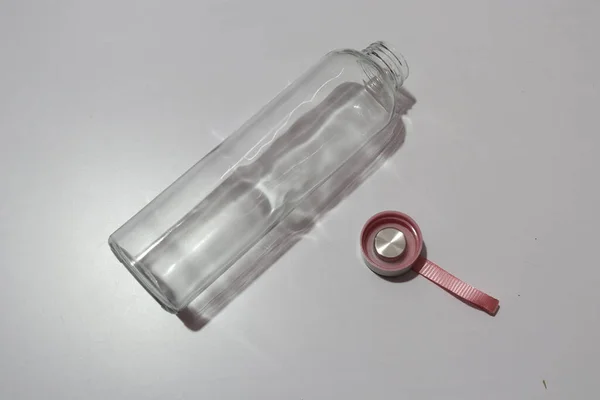 Пустая Прозрачная Стеклянная Бутылка Напитков Пластиковая Бутылка — стоковое фото
