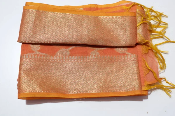 Female Traditional Handmade Dupta Isolated White Background — Stock Photo, Image
