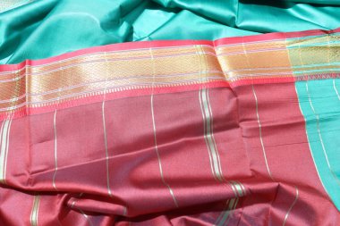 Geleneksel El Yapımı Sari, Yakın Çekim Görünümü              