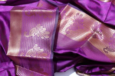 Geleneksel El Yapımı Sari, Yakın Çekim Görünümü              