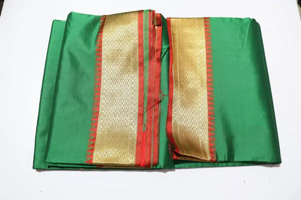 Traditional Handmade Work Saree, Close-up View