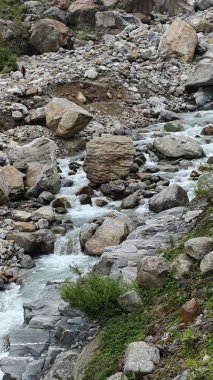 Himalaya dağlarındaki güzel dere manzarası