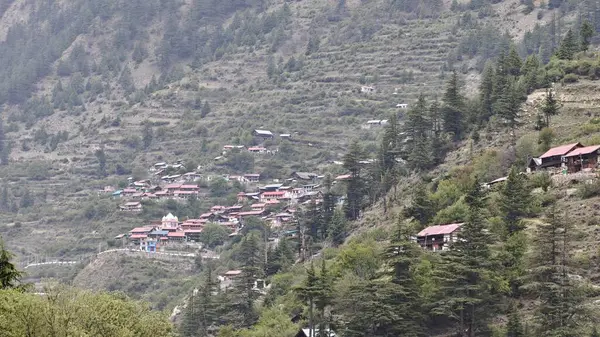 Hindistan 'daki küçük bir kasabanın güzel manzarası. 