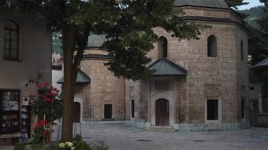 Gazi Husrev-yalvararak anıt mezar, Saraybosna, Bosna-Hersek, Atış Kuruluyor. Yüksek kalite 4k görüntü
