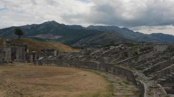 Arena Salona Roman Ruins Solin Horvátország Létrehozása Shot Kiváló Minőségű — Stock videók