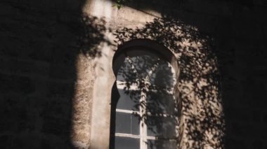 Ottoman style Window at a Mosque Late Afternoon Praying Time. High quality 4k footage