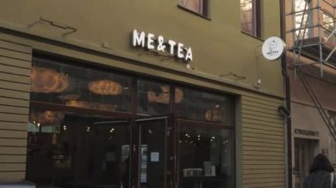 Göteborg, İsveç- 5 Kasım 2022 Ben ve Tea Store İşareti ve Girişi. Yüksek kalite 4k görüntü