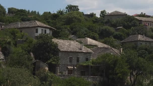 Ιστορικές Οθωμανικές Βίλες Village Στη Βοσνία Και Ερζεγοβίνη Υψηλής Ποιότητας — Αρχείο Βίντεο