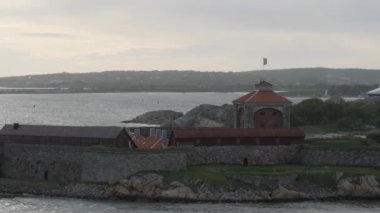 Yeni Alvsborg Kalesi, Göteborg, İsveç, Havacılık Kuruluşu Vuruşu. Yüksek kalite 4k görüntü