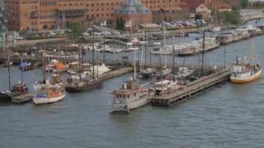 Göteborg, İsveç- 27 Mayıs 2022 Klippan Steamer Pier veya Klippans Angbatsbryggan. Yüksek kalite 4k görüntü