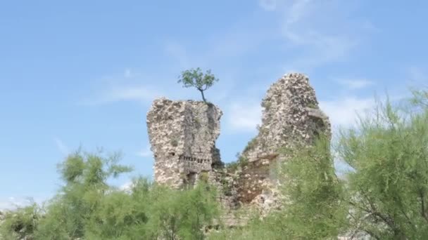 Wieża Vecka Kula Starigrad Paklenica Chorwacja Pan Shot Wysokiej Jakości — Wideo stockowe