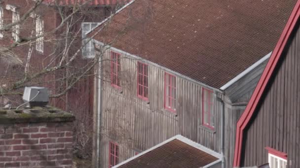 Villas Historiques Bois Gothenburg Suède Établissement Tir Images Haute Qualité — Video