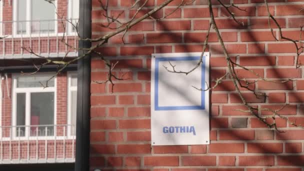Gotemburgo Suecia Junio 2023 Antiguo Símbolo Copa Gothia Exterior Escuela — Vídeos de Stock