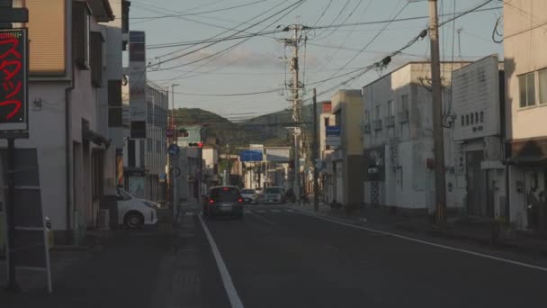 Izumi Japan Nov 2023 One Main Streets Sunset 高质量的4K镜头 — 图库视频影像