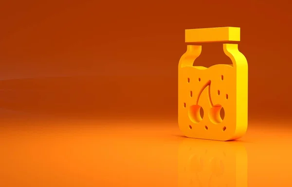 항아리 아이콘은 오렌지 배경에 분리되어 있습니다 미니멀리즘의 개념입니다 렌더링 — 스톡 사진