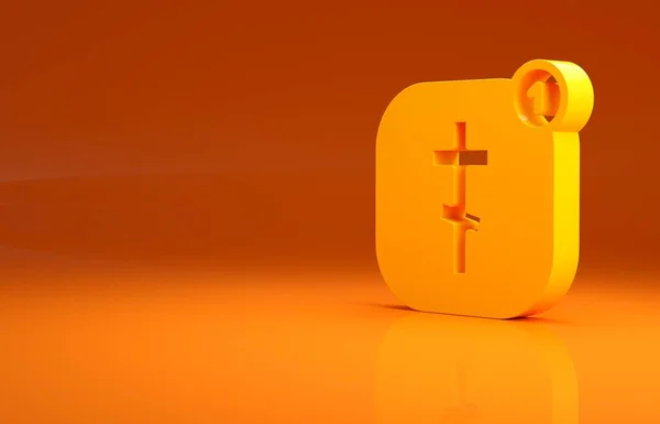Amarelo Pastor Igreja Line Pregando Ícone Streaming Vídeo Isolado Fundo — Fotografia de Stock