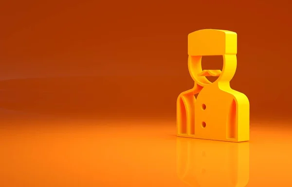 Yellow Concierge Icon Isolated Orange Background Minimalism Concept Illustration Render — Stock Photo, Image