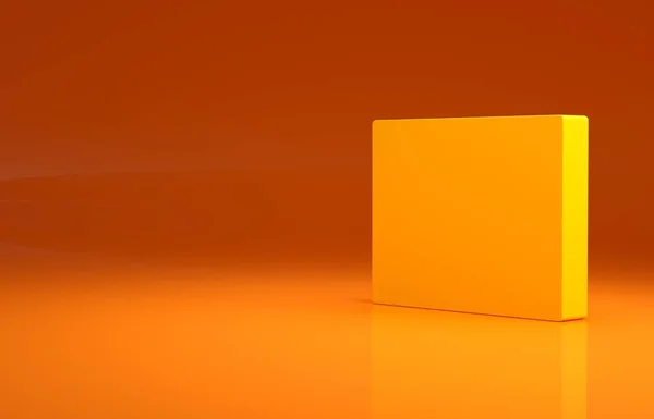 Gul Vikt Karta Ikon Isolerad Orange Bakgrund Minimalistiskt Koncept Återgivning — Stockfoto