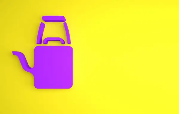 Purple Riego Puede Icono Aislado Sobre Fondo Amarillo Símbolo Riego —  Fotos de Stock