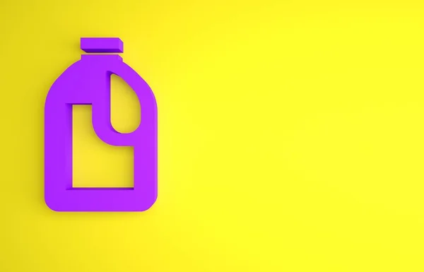 Paarse Plastic Fles Voor Wasmiddel Bleekmiddel Vaatwasmiddel Een Ander Icoon — Stockfoto
