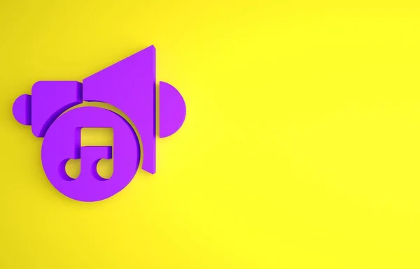 Purple Speaker Hlasitost Audio Hlas Zvuk Symbol Mediální Hudba Ikona — Stock fotografie